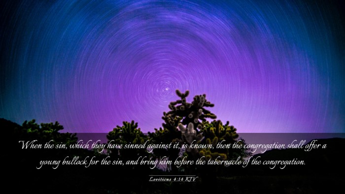 Picture 03 - Leviticus 4:14 KJV Desktop Wallpaper - When the sin, which they have sinned against it, - Desktop Bible Verse Wallpaper