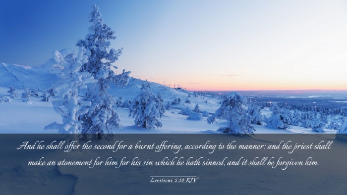Picture 03 - Leviticus 5:10 KJV Desktop Wallpaper - And he shall offer the second for a burnt - Desktop Bible Verse Wallpaper