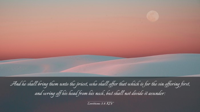 Picture 03 - Leviticus 5:8 KJV Desktop Wallpaper - And he shall bring them unto the priest, who - Desktop Bible Verse Wallpaper