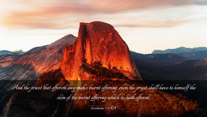 Picture 03 - Leviticus 7:8 KJV Desktop Wallpaper - And the priest that offereth any man's burnt - Desktop Bible Verse Wallpaper