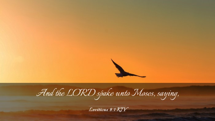 Picture 03 - Leviticus 8:1 KJV Desktop Wallpaper - And the LORD spake unto Moses, - Desktop Bible Verse Wallpaper