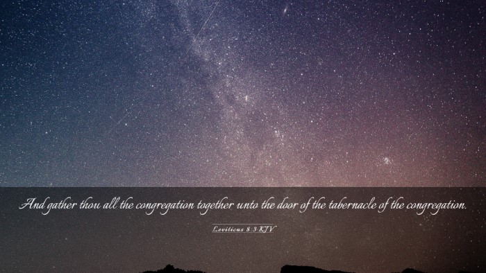 Picture 03 - Leviticus 8:3 KJV Desktop Wallpaper - And gather thou all the congregation together - Desktop Bible Verse Wallpaper