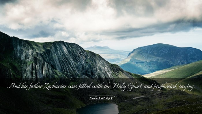 Picture 03 - Luke 1:67 KJV Desktop Wallpaper - And his father Zacharias was filled with the Holy - Desktop Bible Verse Wallpaper