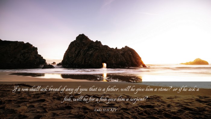 Picture 03 - Luke 11:11 KJV Desktop Wallpaper - If a son shall ask bread of any of you that is a - Desktop Bible Verse Wallpaper