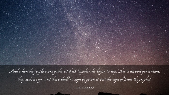 Picture 03 - Luke 11:29 KJV Desktop Wallpaper - And when the people were gathered thick together, - Desktop Bible Verse Wallpaper