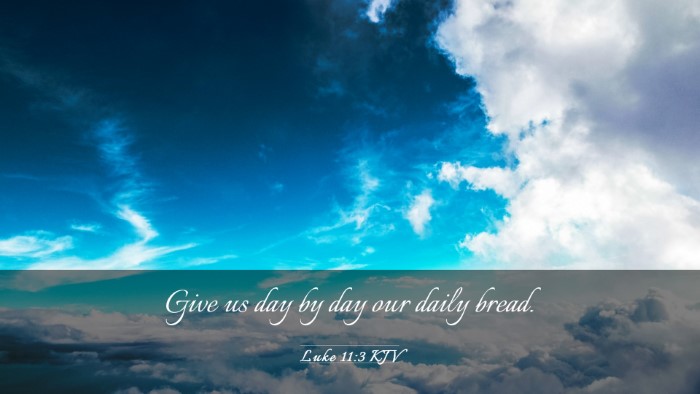 Picture 03 - Luke 11:3 KJV Desktop Wallpaper - Give us day by day our daily - Desktop Bible Verse Wallpaper