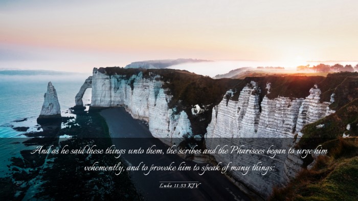 Picture 03 - Luke 11:53 KJV Desktop Wallpaper - And as he said these things unto them, the - Desktop Bible Verse Wallpaper
