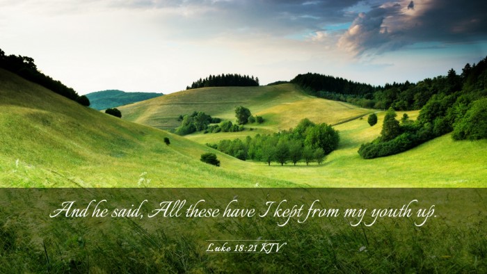Picture 03 - Luke 18:21 KJV Desktop Wallpaper - And he said, All these have I kept from my youth - Desktop Bible Verse Wallpaper