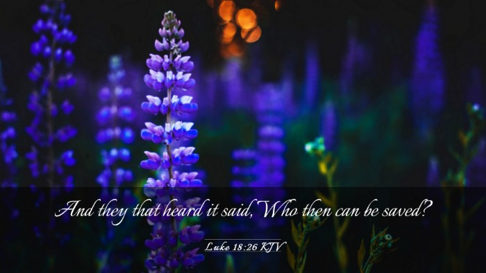 Picture 03 - Luke 18:26 KJV Desktop Wallpaper - And they that heard it said, Who then can be - Desktop Bible Verse Wallpaper