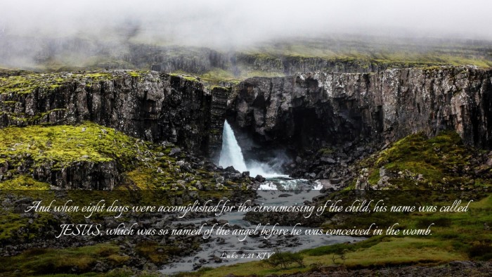 Picture 03 - Luke 2:21 KJV Desktop Wallpaper - And when eight days were accomplished for the - Desktop Bible Verse Wallpaper