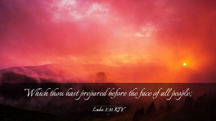 Picture 03 - Luke 2:31 KJV Desktop Wallpaper - Which thou hast prepared before the face of all - Desktop Bible Verse Wallpaper