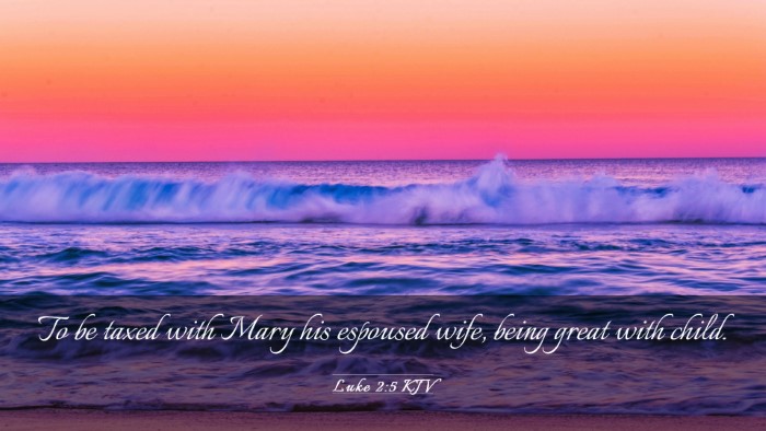 Picture 03 - Luke 2:5 KJV Desktop Wallpaper - To be taxed with Mary his espoused wife, being - Desktop Bible Verse Wallpaper