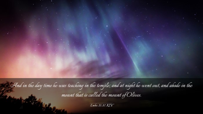 Picture 03 - Luke 21:37 KJV Desktop Wallpaper - And in the day time he was teaching in the - Desktop Bible Verse Wallpaper