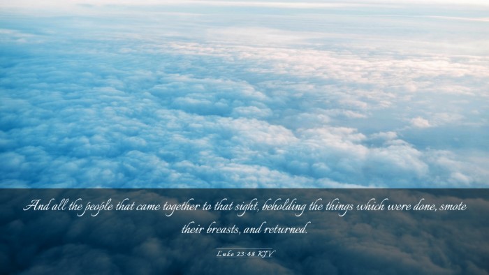 Picture 03 - Luke 23:48 KJV Desktop Wallpaper - And all the people that came together to that - Desktop Bible Verse Wallpaper