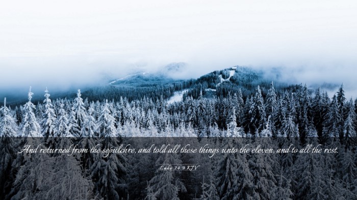 Picture 03 - Luke 24:9 KJV Desktop Wallpaper - And returned from the sepulchre, and told all - Desktop Bible Verse Wallpaper