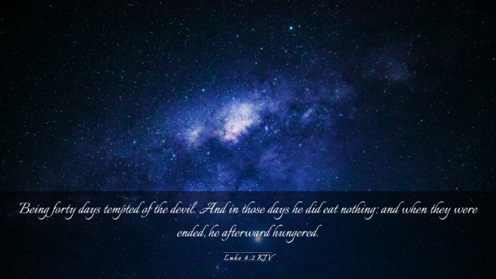 Picture 03 - Luke 4:2 KJV Desktop Wallpaper - Being forty days tempted of the devil. And in - Desktop Bible Verse Wallpaper