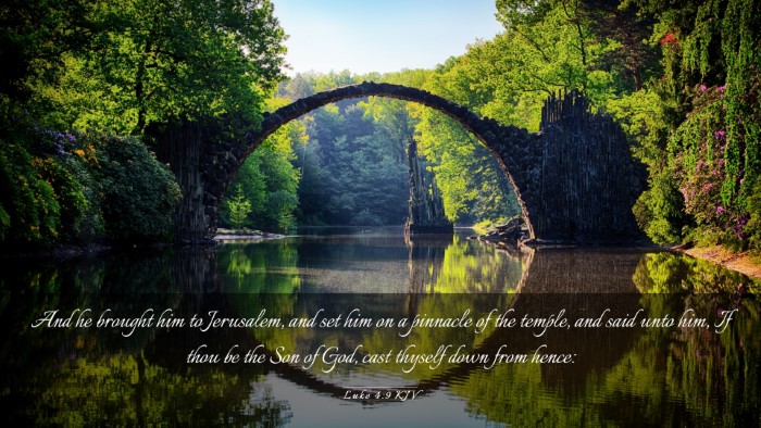 Picture 03 - Luke 4:9 KJV Desktop Wallpaper - And he brought him to Jerusalem, and set him on a - Desktop Bible Verse Wallpaper