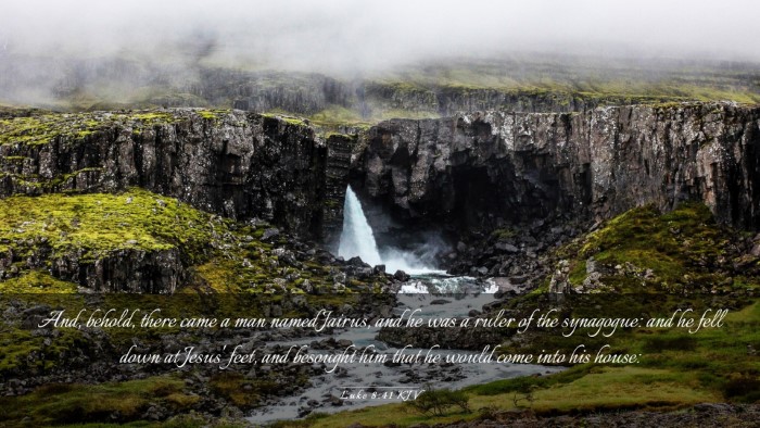 Picture 03 - Luke 8:41 KJV Desktop Wallpaper - And, behold, there came a man named Jairus, and - Desktop Bible Verse Wallpaper