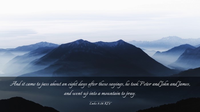 Picture 03 - Luke 9:28 KJV Desktop Wallpaper - And it came to pass about an eight days after - Desktop Bible Verse Wallpaper