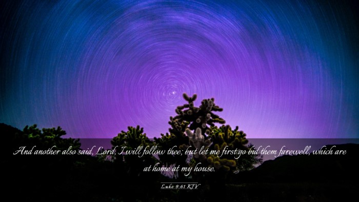 Picture 03 - Luke 9:61 KJV Desktop Wallpaper - And another also said, Lord, I will follow thee; - Desktop Bible Verse Wallpaper