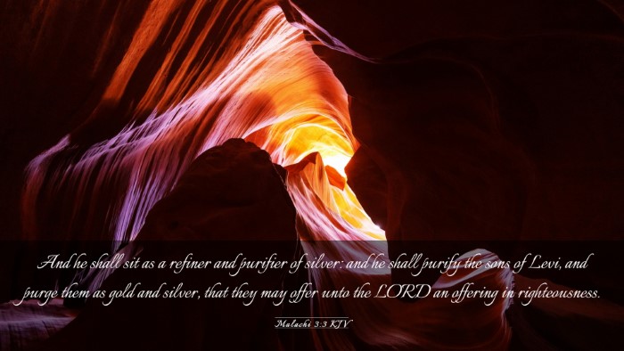 Picture 03 - Malachi 3:3 KJV Desktop Wallpaper - And he shall sit as a refiner and purifier of - Desktop Bible Verse Wallpaper
