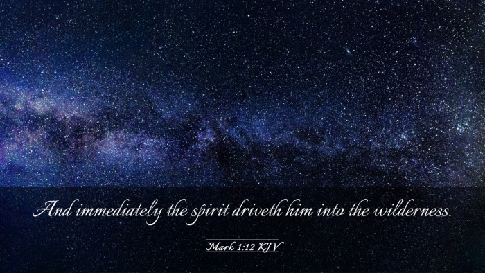 Picture 03 - Mark 1:12 KJV Desktop Wallpaper - And immediately the spirit driveth him into the - Desktop Bible Verse Wallpaper