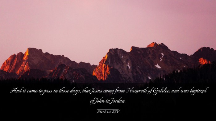 Picture 03 - Mark 1:9 KJV Desktop Wallpaper - And it came to pass in those days, that Jesus - Desktop Bible Verse Wallpaper