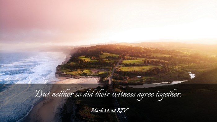 Picture 03 - Mark 14:59 KJV Desktop Wallpaper - But neither so did their witness agree - Desktop Bible Verse Wallpaper