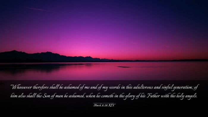 Picture 03 - Mark 8:38 KJV Desktop Wallpaper - Whosoever therefore shall be ashamed of me and of - Desktop Bible Verse Wallpaper