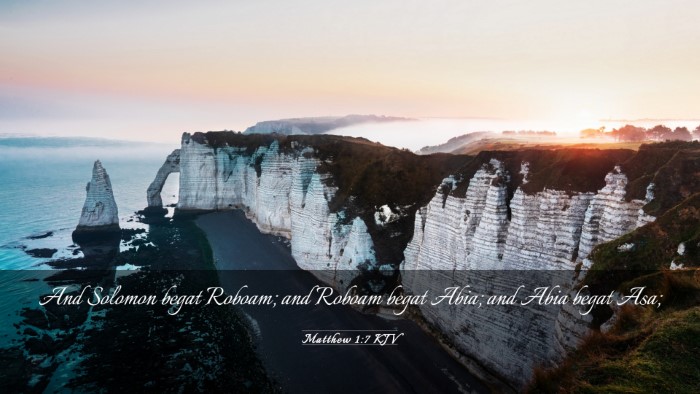 Picture 03 - Matthew 1:7 KJV Desktop Wallpaper - And Solomon begat Roboam; and Roboam begat Abia; - Desktop Bible Verse Wallpaper
