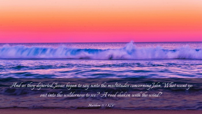 Picture 03 - Matthew 11:7 KJV Desktop Wallpaper - And as they departed, Jesus began to say unto the - Desktop Bible Verse Wallpaper