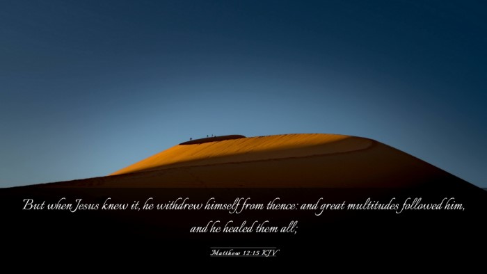 Picture 03 - Matthew 12:15 KJV Desktop Wallpaper - But when Jesus knew it, he withdrew himself from - Desktop Bible Verse Wallpaper