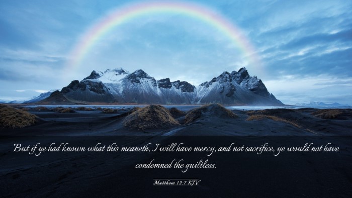 Picture 03 - Matthew 12:7 KJV Desktop Wallpaper - But if ye had known what this meaneth, I will - Desktop Bible Verse Wallpaper