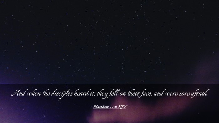 Picture 03 - Matthew 17:6 KJV Desktop Wallpaper - And when the disciples heard it, they fell on - Desktop Bible Verse Wallpaper