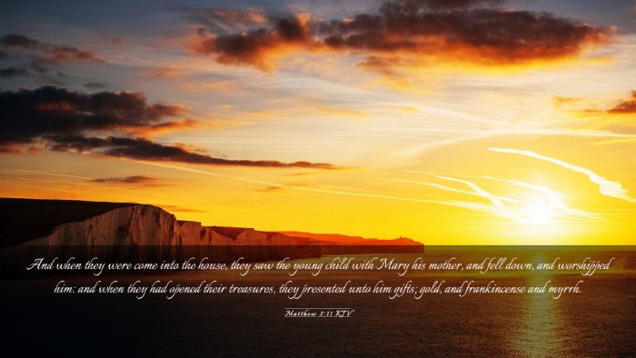 Picture 03 - Matthew 2:11 KJV Desktop Wallpaper - And when they were come into the house, they saw - Desktop Bible Verse Wallpaper