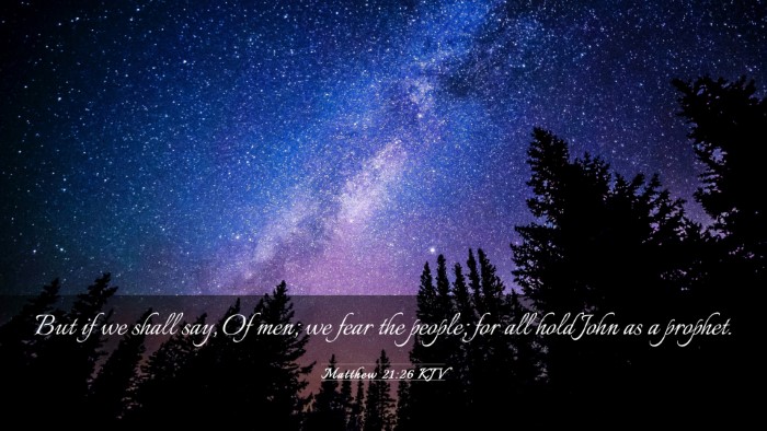 Picture 03 - Matthew 21:26 KJV Desktop Wallpaper - But if we shall say, Of men; we fear the people; - Desktop Bible Verse Wallpaper