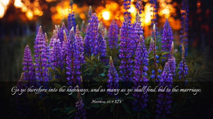 Picture 03 - Matthew 22:9 KJV Desktop Wallpaper - Go ye therefore into the highways, and as many as - Desktop Bible Verse Wallpaper