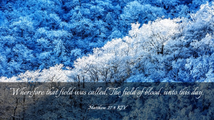 Picture 03 - Matthew 27:8 KJV Desktop Wallpaper - Wherefore that field was called, The field of - Desktop Bible Verse Wallpaper