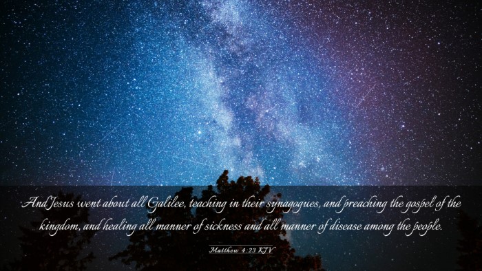 Picture 03 - Matthew 4:23 KJV Desktop Wallpaper - And Jesus went about all Galilee, teaching in - Desktop Bible Verse Wallpaper