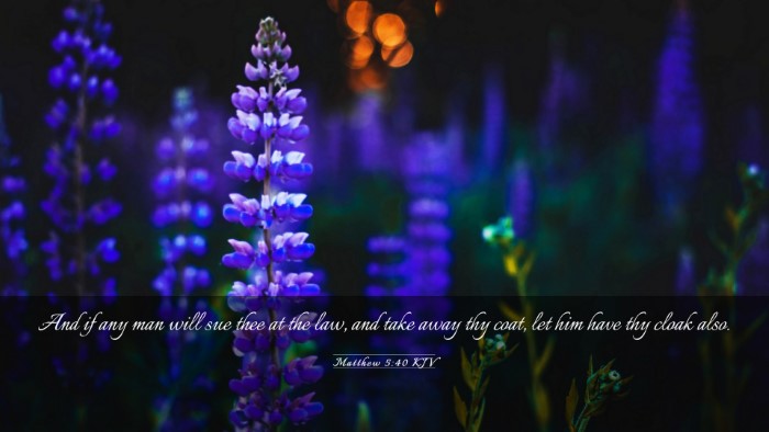 Picture 03 - Matthew 5:40 KJV Desktop Wallpaper - And if any man will sue thee at the law, and take - Desktop Bible Verse Wallpaper