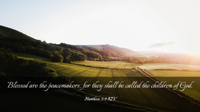 Picture 03 - Matthew 5:9 KJV Desktop Wallpaper - Blessed are the peacemakers: for they shall be - Desktop Bible Verse Wallpaper