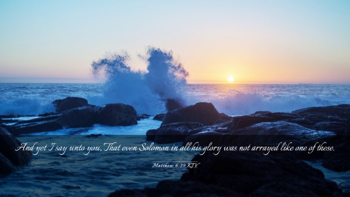 Picture 03 - Matthew 6:29 KJV Desktop Wallpaper - And yet I say unto you, That even Solomon in all - Desktop Bible Verse Wallpaper