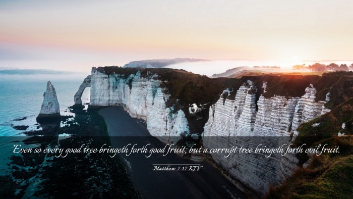 Picture 03 - Matthew 7:17 KJV Desktop Wallpaper - Even so every good tree bringeth forth good - Desktop Bible Verse Wallpaper