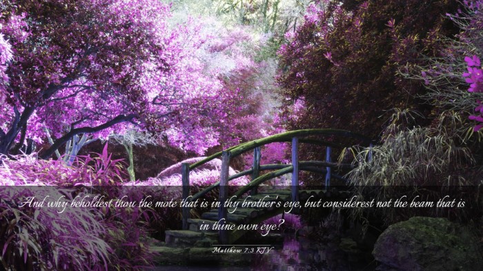 Picture 03 - Matthew 7:3 KJV Desktop Wallpaper - And why beholdest thou the mote that is in thy - Desktop Bible Verse Wallpaper