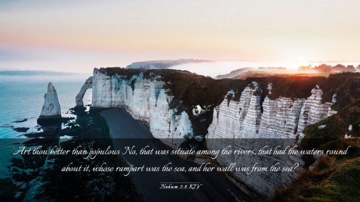 Picture 03 - Nahum 3:8 KJV Desktop Wallpaper - Art thou better than populous No, that was - Desktop Bible Verse Wallpaper