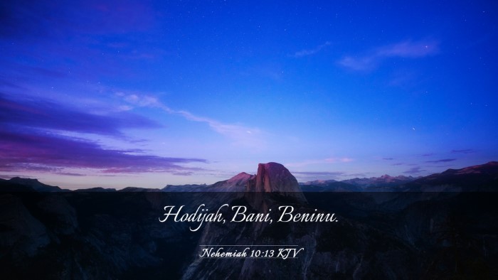 Picture 03 - Nehemiah 10:13 KJV Desktop Wallpaper - Hodijah, Bani, - Desktop Bible Verse Wallpaper