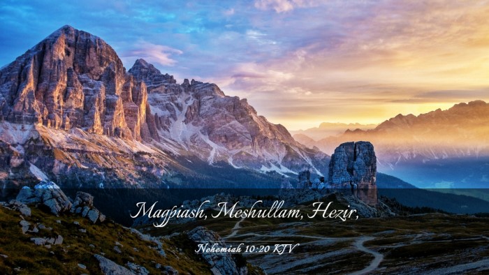 Picture 03 - Nehemiah 10:20 KJV Desktop Wallpaper - Magpiash, Meshullam, - Desktop Bible Verse Wallpaper