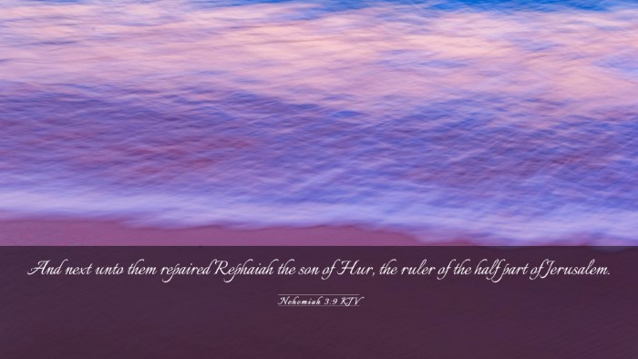 Picture 03 - Nehemiah 3:9 KJV Desktop Wallpaper - And next unto them repaired Rephaiah the son of - Desktop Bible Verse Wallpaper