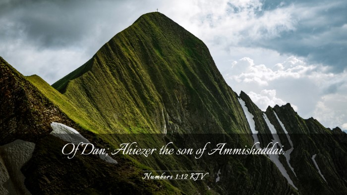 Picture 03 - Numbers 1:12 KJV Desktop Wallpaper - Of Dan; Ahiezer the son of - Desktop Bible Verse Wallpaper