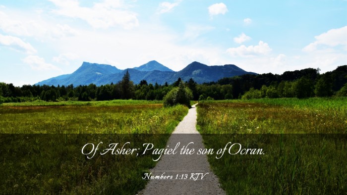 Picture 03 - Numbers 1:13 KJV Desktop Wallpaper - Of Asher; Pagiel the son of - Desktop Bible Verse Wallpaper
